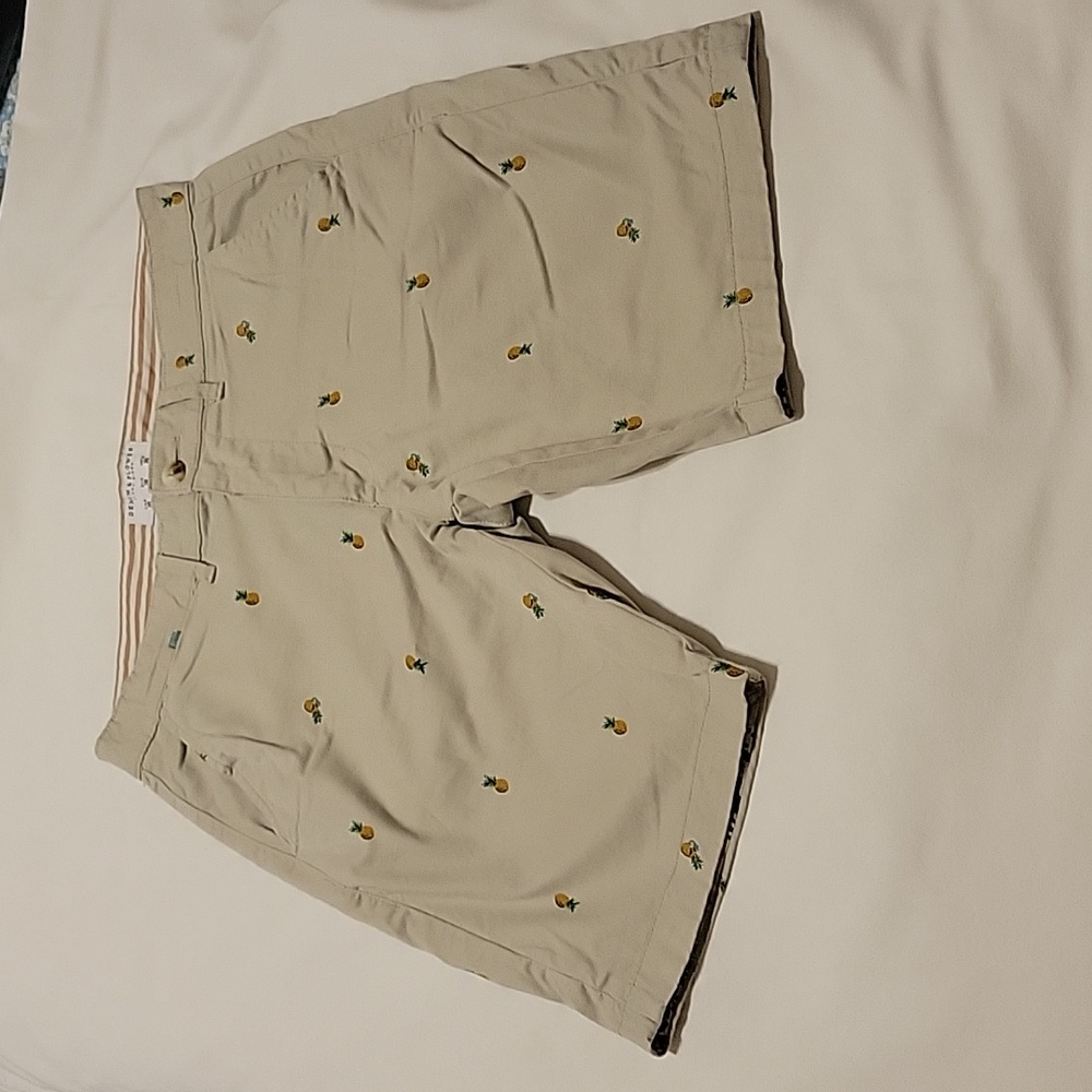 Denim&Flower Size 30 Flat Front Shorts w/ Small Pineapples